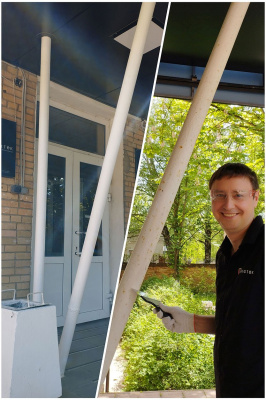 В мае на сотрудники Солнечногорского стекольного завода провели субботник